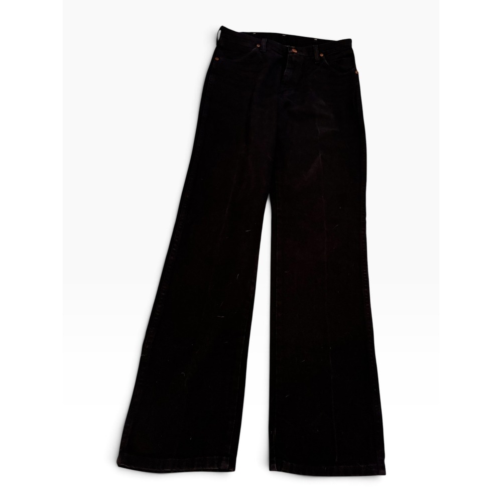 Vintage Wrangler 13MWZWK Cowboy Cut Black Jeans Made in USA 31x34 Mens